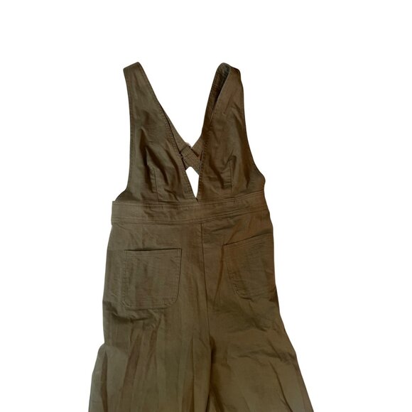 Sincerely Jules Olive Green Overalls Women’s Size L Adjustable Straps Wide Leg - Picture 1 of 6